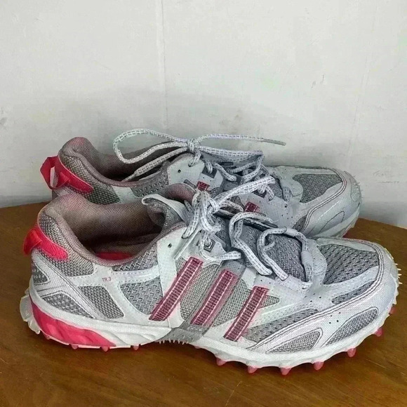 Adidas Women's Size 8.5 Gray Red Kanadia Tr3 Trail Hiker Running Rugged - Picture 5 of 8